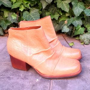Kork Ease Tan Leather Ankle Boots Women's 8.5 M